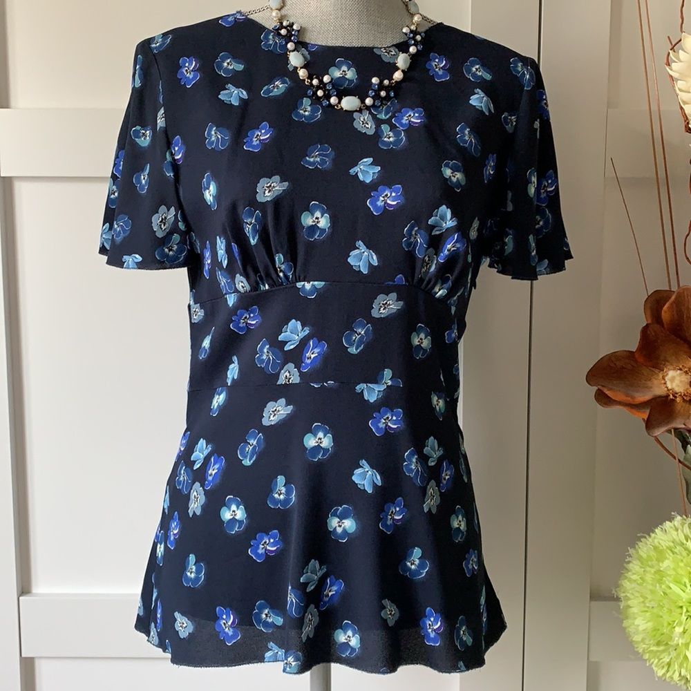 Authentic Prada Blouse Top Size 42 Or 4 Us